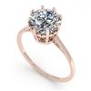 Image 2 : 2.03 CTW Certified VS/SI Diamond Engagement Ring 18K Rose Gold - REF-947R4K - 35768