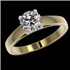 Image 2 : 1.25 CTW Certified H-SI/I Quality Diamond Solitaire Engagement Ring 10K Yellow Gold - REF-231M8F - 3