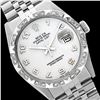 Image 1 : Rolex Men's Stainless Steel, QuickSet, Arabic Dial with Pyrimid Diam Bezel  - REF-430M9H
