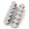 Image 1 : 3 CTW Certified VS/SI Diamond Earrings 18K Rose Gold - REF-200K5R - 40020