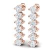 Image 2 : 3 CTW Certified VS/SI Diamond Earrings 18K Rose Gold - REF-200K5R - 40020