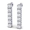 Image 2 : 3 CTW Certified VS/SI Diamond Earrings 18K White Gold - REF-240M2F - 39911