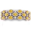 Image 1 : 43.84 CTW Royalty Canary Citrine & VS Diamond Bracelet 18K Rose Gold - REF-1018M2F - 38902