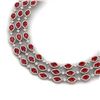 Image 1 : 85.81 CTW Royalty Ruby & VS Diamond Necklace 18K Rose Gold - REF-1618H2W - 38944
