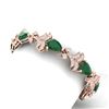 Image 2 : 24.8 CTW Royalty Emerald & VS Diamond Bracelet 18K Rose Gold - REF-472N8Y - 38731