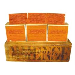 NOS Immense Stove Polish wooden box w...