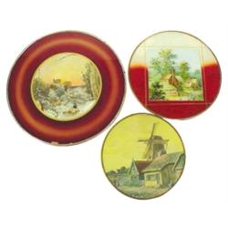 Flue covers (3): countryside scenes, ...