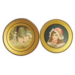 Flue covers (2): Victorian boy & girl...