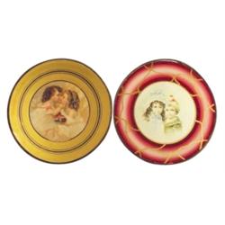 Flue covers (2): kissing Victorian gi...