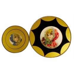 Flue covers (2): Victorian women in r...