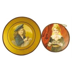 Flue covers (2): Victorian girl in sa...