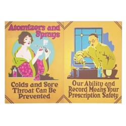 Drugstore signs, oil serigraphs on cd...