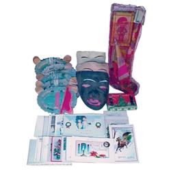 Paper Halloween masks (8), marked Ger...