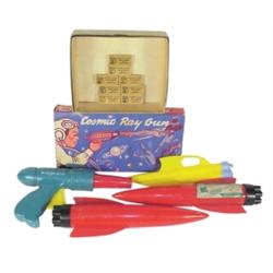 Toy Cosmic Ray Gun box, 1950's, all p...