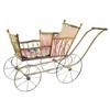 Image 1 : Child's wicker doll buggy w/metal whe...