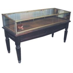 Walnut display table from old hotel i...