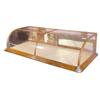 Image 1 : Oak curved glass countertop display c...