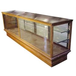 Floor display case, oak & glass, glas...