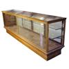 Image 1 : Floor display case, oak & glass, glas...