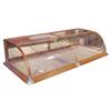 Image 1 : Oak curved glass countertop display c...