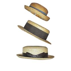 Amish straw hats (2), 1 men's & 1 chi...