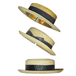 Amish straw hats (3), 1 men's & 2 chi...