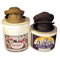 Old hatboxes (2), Castle Hats & White...