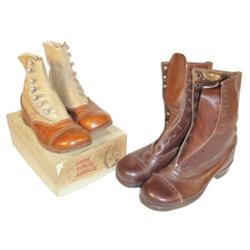 NOS Children's brown high laced shoes...