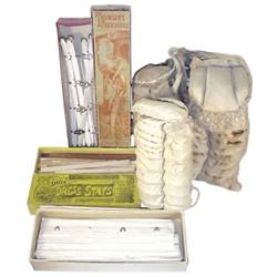 Women's bustles (3), boxes of Thomson...