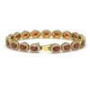 Image 2 : 14.63 CTW Garnet & Diamond Bracelet Yellow Gold 10K Yellow Gold - REF-228M2F - 40498