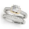 Image 1 : 1.26 CTW Certified VS/SI Diamond Solitaire 2Pc Set 14K White & Yellow Gold - REF-373M6F - 31597