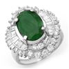 Image 1 : 6.0 CTW Emerald & Diamond Ring 18K White Gold - REF-222R7K - 13068