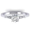 Image 1 : 1.04 CTW Certified VS/SI Diamond Solitaire Ring 14K White Gold - REF-179M6F - 30390