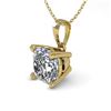 Image 2 : 0.50 CTW VS/SI Cushion Diamond Designer Necklace 14K Yellow Gold - REF-85Y8X - 38414