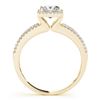 Image 2 : 0.76 CTW Certified VS/SI Cushion Diamond Solitaire Halo Ring 18K Yellow Gold - REF-136M2F - 27185