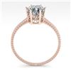 Image 4 : 1.0 CTW VS/SI Cushion Diamond Solitaire Engagement Ring Size 7 18K Rose Gold - REF-287M4F - 35897