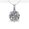 Image 2 : 1 CTW VS/SI Diamond Solitaire Necklace 18K White Gold - REF-280M2F - 35712