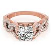 Image 1 : 1 CTW Certified VS/SI Diamond Solitaire Wedding Ring 18K Rose Gold - REF-149N6A - 27832