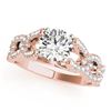 Image 2 : 1 CTW Certified VS/SI Diamond Solitaire Wedding Ring 18K Rose Gold - REF-149N6A - 27832