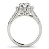 Image 2 : 2 CTW Certified VS/SI Diamond Solitaire Halo Ring 18K White Gold - REF-410M2F - 26287