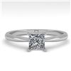 Image 1 : 0.52 CTW Princess Cut VS/SI Diamond Engagement Designer Ring 14K Rose Gold - REF-101M8F - 32153