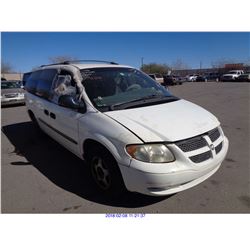 2003 - DODGE GRAND CARAVAN// SALVAGE TITLE