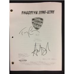 AUTOGRAPHED BROOKLYN NINE-NINE "THE TAGGER" TV SHOW DRAFT (ANDY SAMBERG, TERRY CREWS, FUMERO)