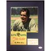 Image 1 : CHARLIE KELLER AUTOGRAPHED CUT W/ MATTED PHOTO DISPLAY (JSA COA)