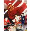Image 2 : AUTOGRAPHED 12" X 18" FRAMED PRINT -VANCOUVER GIANTS CHARITY- (5 SIGNATURES) HOWE'S 85TH BDAY W/ COA