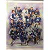 Image 1 : TORONTO MAPLE LEAFS PLAYERS 24" X 28" CANVAS ART BY JIANG ZUM ZHONG