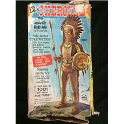 VINTAGE MARX CHIEF CHEROKEE THE MOVABLE INDIAN FIGURE IN BOX (RARE)