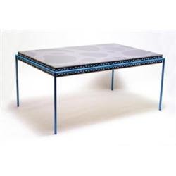 MEMPHIS, Mailand (für den Vertrieb) - Michele de Lucchi - Tisch Burgundy, - Laminat, Metall. T...