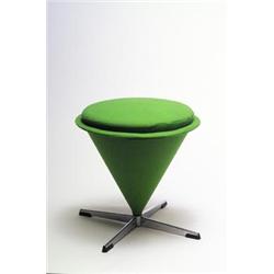 PLUS LINJE, Kopenhagen - Verner Panton - Hocker aus der Serie K, - Stahl, Stahlblech, Schaumgu...