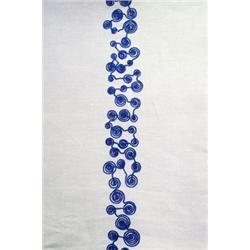 DEUTSCHE WERKSTÄTTEN, Hellerau - Richard Riemerschmid - Vorhänge, - Leinen. Kurbelstickerei in...